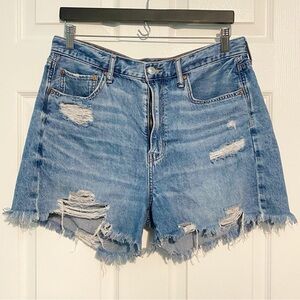 American Eagle Medium Wash High Rise Jean Shorts